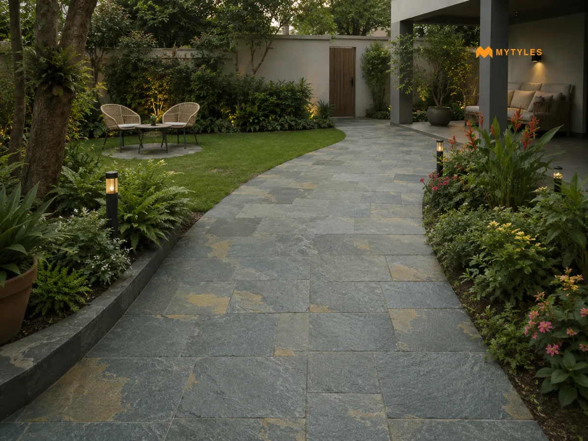 Kota Tiles in Garden Area